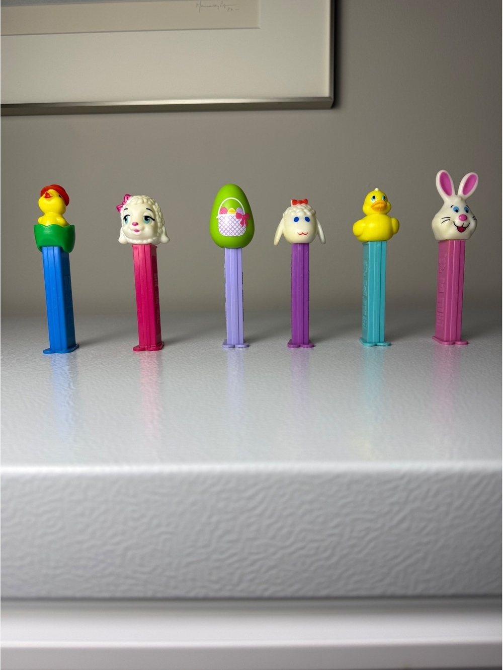 PEZ Easter Lot of 6 Bunny Duck Lamb Sheep Egg Pastel Candy Dispensers
